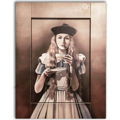 Картина с арт рамой Дом Корлеоне Алиса в стране чудес 80x100 см