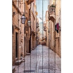 Картина на дереве Дом Корлеоне Улицы Дубровника 80x120 см