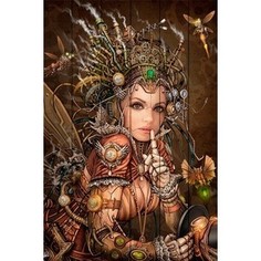 Картина на дереве Дом Корлеоне Фея Стимпанк 100x150 см