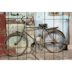 Картина на дереве Дом Корлеоне Старый велосипед 80x120 см