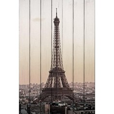 Картина на дереве Дом Корлеоне Эйфелева башня 80x120 см