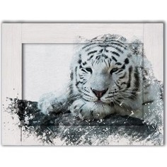 Картина с арт рамой Дом Корлеоне Белый тигр 35x45 см