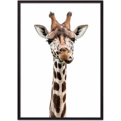 Постер в рамке Дом Корлеоне Удивленный жираф 50x70 см