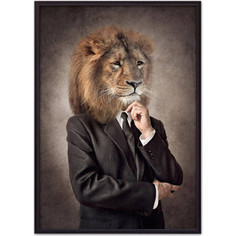 Постер в рамке Дом Корлеоне Человек-лев 50x70 см