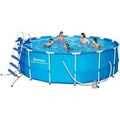 Каркасный бассейн Bestway 56438 457х122 см 16015 л.,фильтр-насос 3028 л/ч , тент, лестница