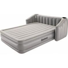Надувная кровать Bestway 67620 Fullsleep Wingback 233х196х80 см с изголовьем и подсветкой, встроенный электронасос,
