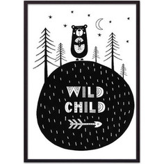 Постер в рамке Дом Корлеоне Медведь Wild child 21x30 см