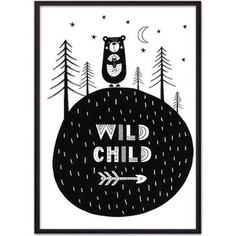 Постер в рамке Дом Корлеоне Медведь Wild child 40x60 см