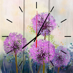 Настенные часы Дом Корлеоне Одуванчики Акварель 40x40 см