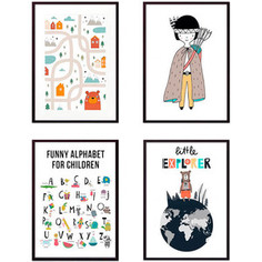 Набор из 4-х постеров Дом Корлеоне Коллаж Детский №125 40х60 см 4 шт.