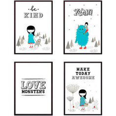 Набор из 4-х постеров Дом Корлеоне Коллаж Детский №153 30х40 см 4 шт.