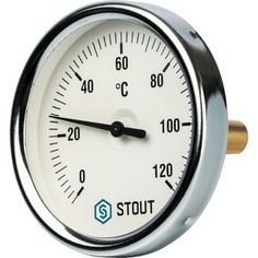 Термометр STOUT биметаллический Dn 80 мм гильза 50 мм 1/2 с погружной гильзой (SIM-0001-805015)