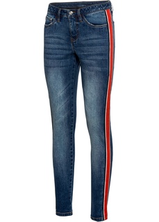 Джинсы Skinny с лампасами Bonprix