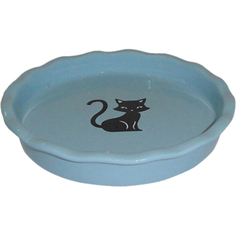 Миска для животных Foxie Black Cat голубая 150 мл
