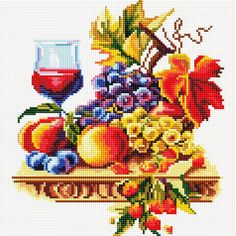 Алмазная мозаика Белоснежка Натюрморт с виноградом
