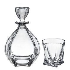 Набор для виски Crystalite bohemia Лагуна графин 950мл+6 стаканов