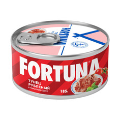 Тунец FORTUNA рубленый в томатном соусе 185 г Фортуна