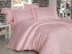 Комплект постельного белья HOBBY home collection Diamond Spot бамбук нежно-розовый, евро