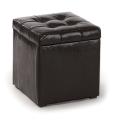 Пуф Люкс с ящиком коричневый Шарм Дизайн