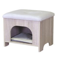 Пуф Кошкин дом с крышкой беж Шарм Дизайн