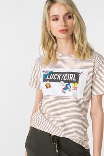 Футболка женская Trendy Angel TASS180007S коричневая S