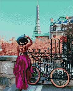 Алмазная вышивка Painting Diamond "Парижский велосипед", 40x50 см