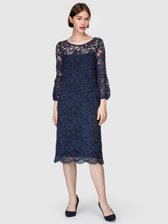 Платье женское Helmidge 7713 синее 18 UK