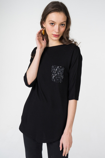 Блуза женская adL 11529674003 черная 40 RU