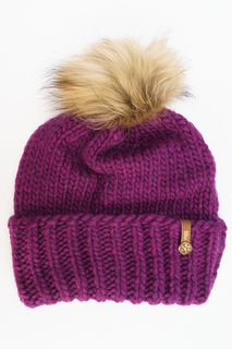 Шапка женская Marhatter MWH8601 фиолетовая 56-58