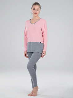 Пижама женская BlackSpade BS50057 розовая/серая M