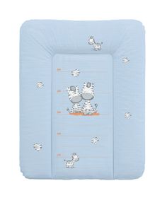 Матрац пеленальный Ceba Baby 70x50 см мягкий на комод Zebra blue