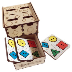 Сортер Сибирские игрушки Умный комодик Геометрические фигуры