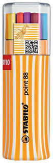 Набор ручек капиллярных STABILO point 88, 20 ручек