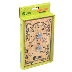 Термометр с гигрометром Банная станция 18x12x2,5 см Банные штучки