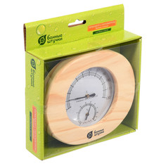 Термометр с гигрометром Банная станция 16x14x3 см Банные штучки