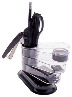 Настольный органайзер "Веер", 11 предметов, черный Office Space