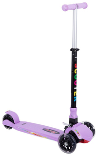 Самокат трехколесный Leader Kids фиолетовый свет колеса