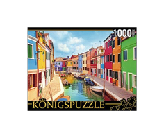 Пазл Konigspuzzle Италия Остров Бурано ГИК1000-8224 1000 деталей Königspuzzle