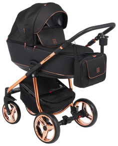 Коляска 2 в 1 Adamex Barcelona Special Edition BR-603 цвет черный