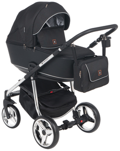 Коляска 3 в 1 Adamex Barcelona special edition BR-605 цвет черный жаккард