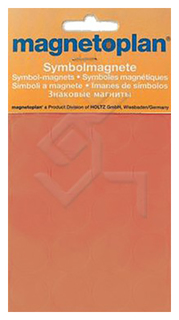 Набор магнитов Magnetoplan 1253244 Символьные из 30-ти штук 15 мм Оранжевый