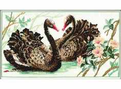 Набор для вышивания РИОЛИС Чёрные лебеди, арт.137209