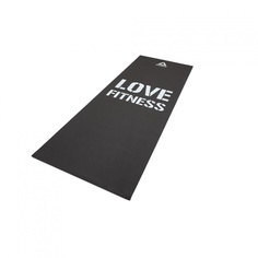 Тренировочный коврик (мат) для фитнеса тонкий Love (черн) Reebok