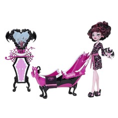 Игровой набор с куклой Monster High Дракулаура с ванной комнатой X4496