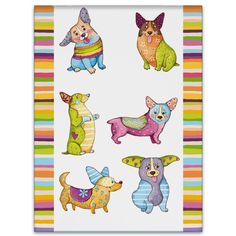 Блокнот Феникс+ А7, 32 л. Цветные собачки