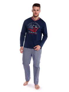 Пижама мужская Sis PJ1001 синяя XL