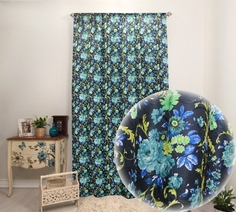 Штора Amore Mio RR 7283-02 5594 Синий 145x270 см