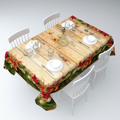 Скатерть Сирень Рождественский венок Цвет: Коричневый 120х145 см