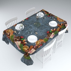 Скатерть Сирень Апельсиновое настроение Цвет: Серый 145х220 см