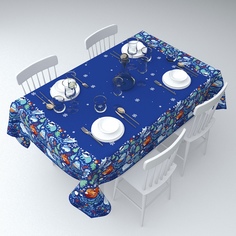 Скатерть Сирень Лесные друзья Цвет: Синий 145х220 см